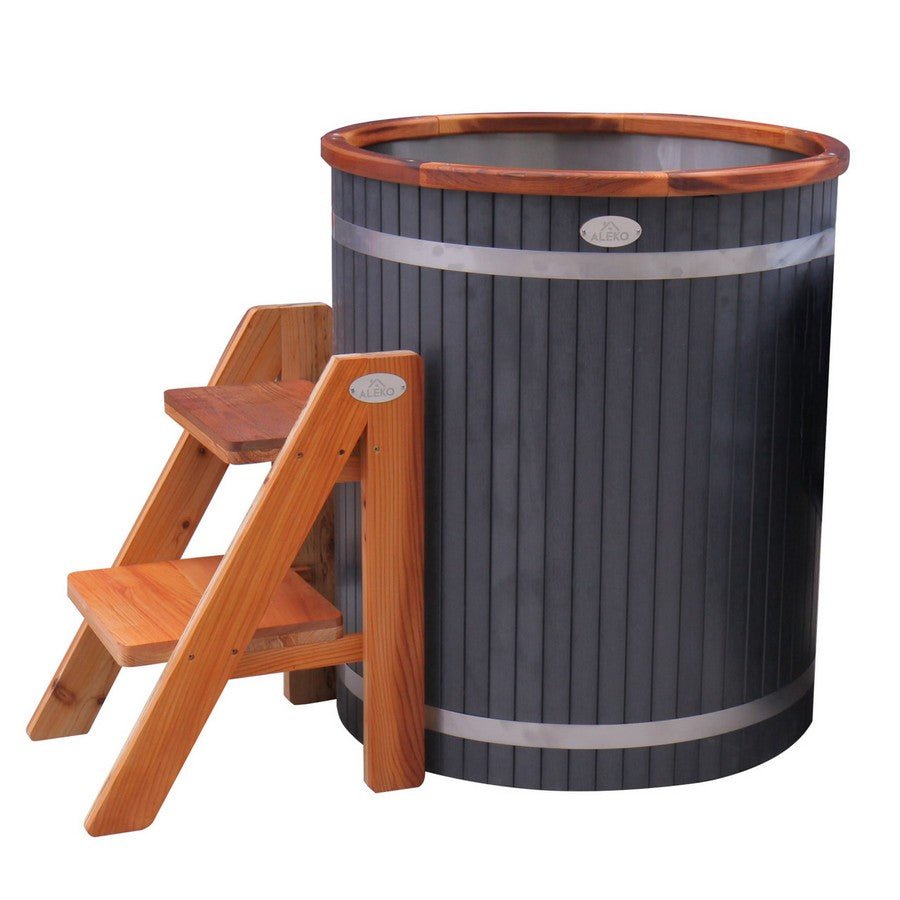 Outdoor Cedar Ice Cold Barrel Plunge Tub 118 Gallon - Purely Relaxation