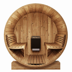 SaunaLife E6 Three Person Barrel Sauna - Purely Relaxation