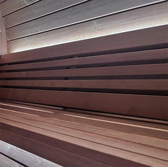SaunaLife E8G Six Person Barrel Sauna With Glass Front - Purely Relaxation