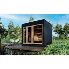 SaunaLife Model G7 Pre-Assembled Outdoor Home Sauna - Right Swing Door - Purely Relaxation