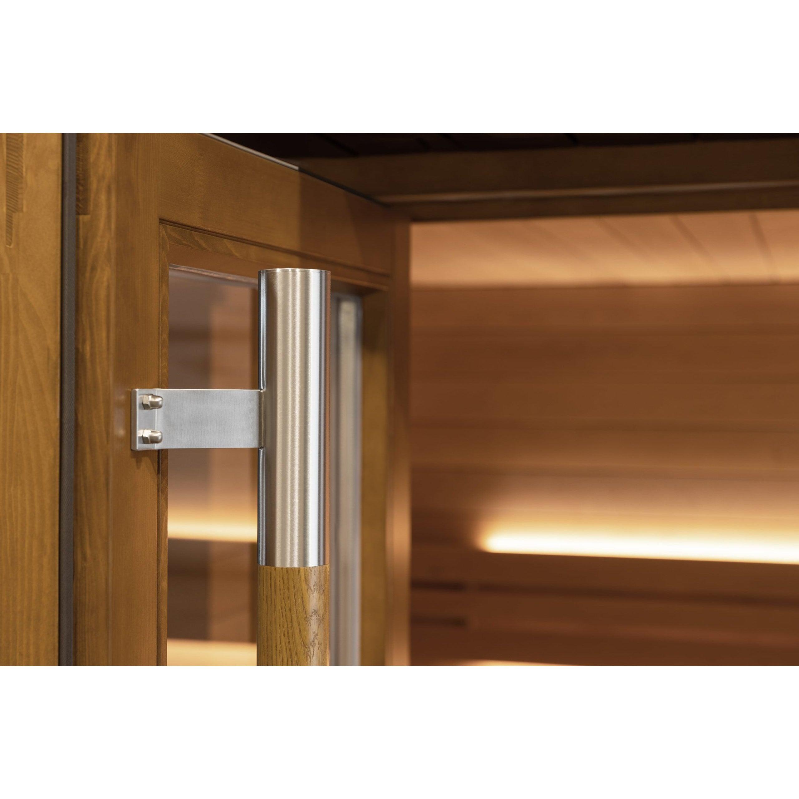 SaunaLife Model G7S Pre-Assembled Outdoor Home Sauna - Left Swing Door - Purely Relaxation