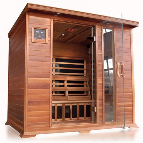 Image of SunRay 3 Person Cedar Savannah Infrared Sauna HL300K - Purely Relaxation