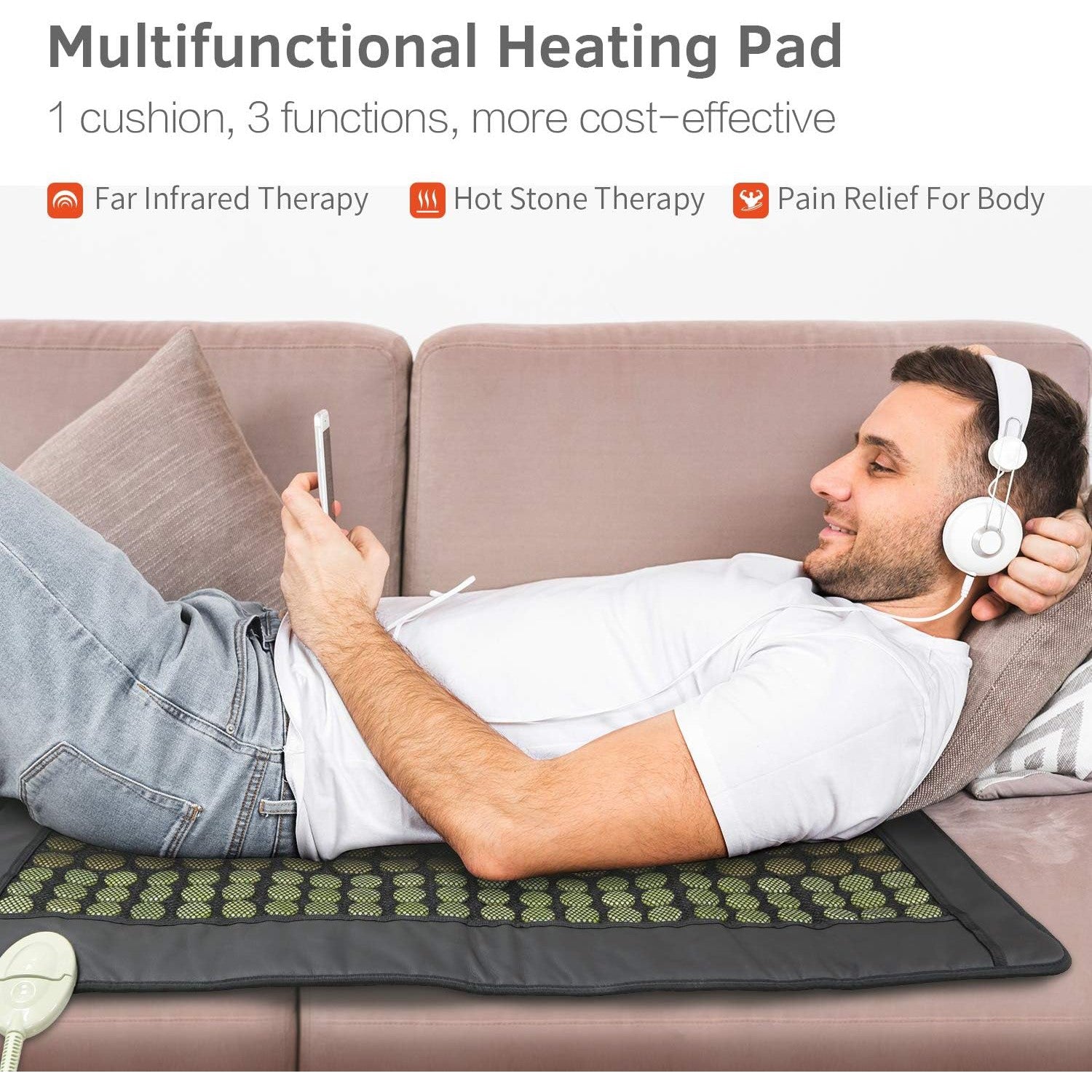 Full Body Infrared Heat Therapy Pad with Tourmaline and Jade by