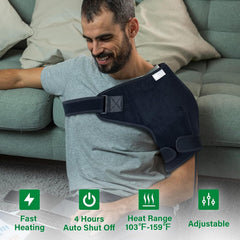 UTK Far Infrared Shoulder Heating Pads Electric Heated Shoulder Wrap - Purely Relaxation