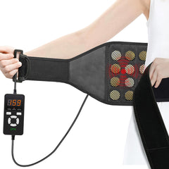 UTK Heating Pad with Vibration Massage for Lower Back Far Infrared Heated Waist Wrap with Strap - Purely Relaxation