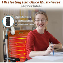 UTK Infrared Heating Pad for Pain Relief Far Infrared Heating Pad with Photon Full Tourmaline Beads Filler Mat - Purely Relaxation