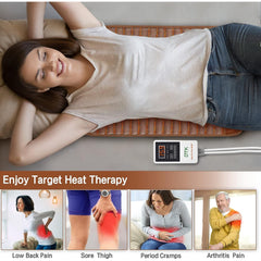 UTK Infrared Heating Pad for Pain Relief Far Infrared Heating Pad with Photon Full Tourmaline Beads Filler Mat - Purely Relaxation
