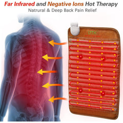 UTK Infrared Heating Pad for Pain Relief Far Infrared Heating Pad with Photon Full Tourmaline Beads Filler Mat - Purely Relaxation