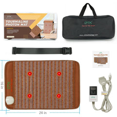 UTK Infrared Heating Pad for Pain Relief Far Infrared Heating Pad with Photon Full Tourmaline Beads Filler Mat - Purely Relaxation