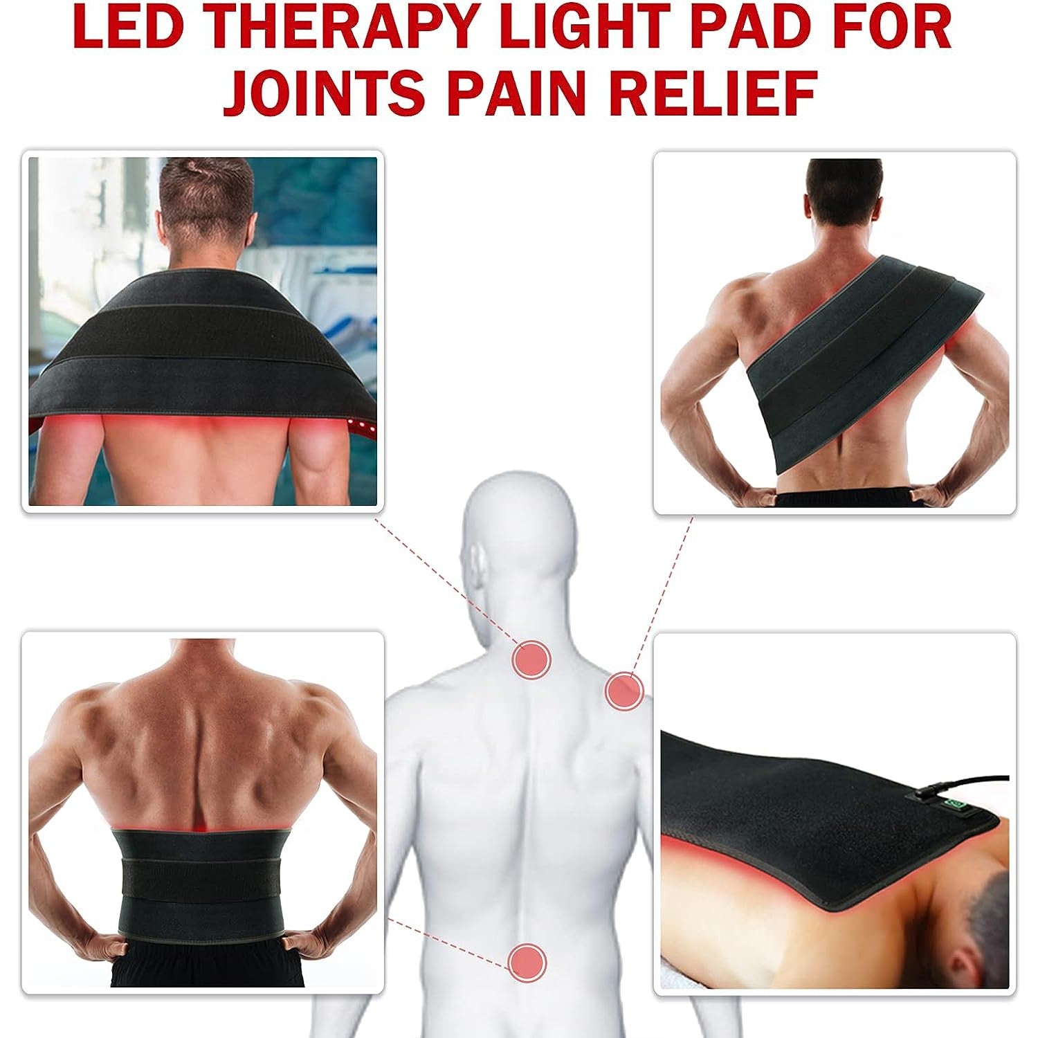 UTK Red Light Therapy Devices Wearable Wrap Red Light and Near Infrared LED Light Belt - Purely Relaxation