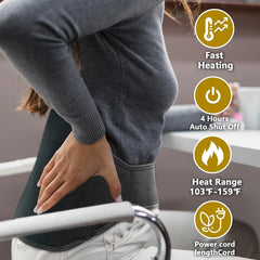 UTK Technology Heating Pad for Lower Back Pain Relief Far Infrared Heating Pad with Natural Gemstone Extra Large Heating Belt H21Y6 - Purely Relaxation