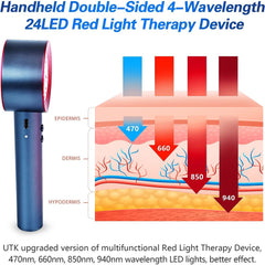 UTK Upgrade High Power 24 LED Red Light Therapy Device - Purely Relaxation